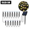 Solar-Powered RGB LED String Lights with 8 Modes15/20/30LED Bubble Ball Ground Lights for Garden Yard Pathway Wedding Decor