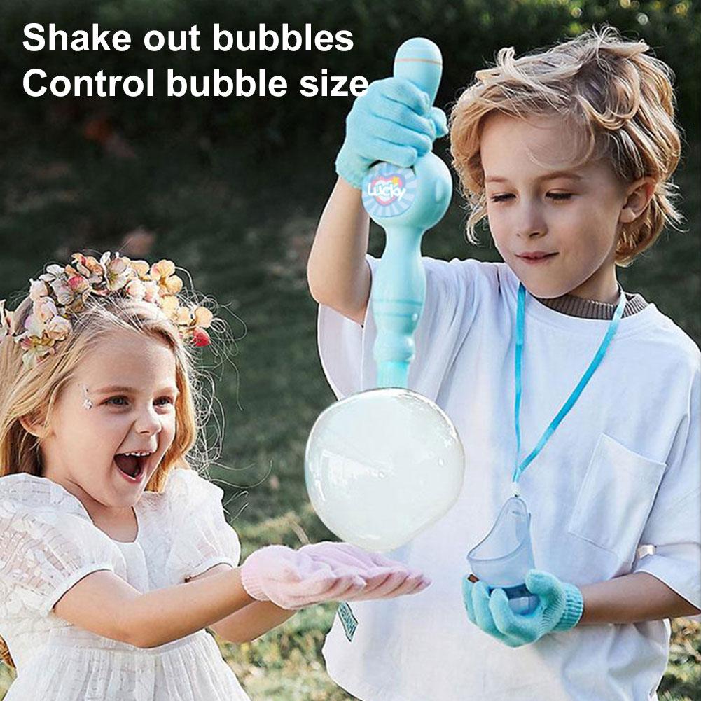 Elastic Smoke Bubble Machine Portable Bubble Maker Automatic Bubble Blower Bubble Wand for Kids Summer Outdoor Party Garden Toys