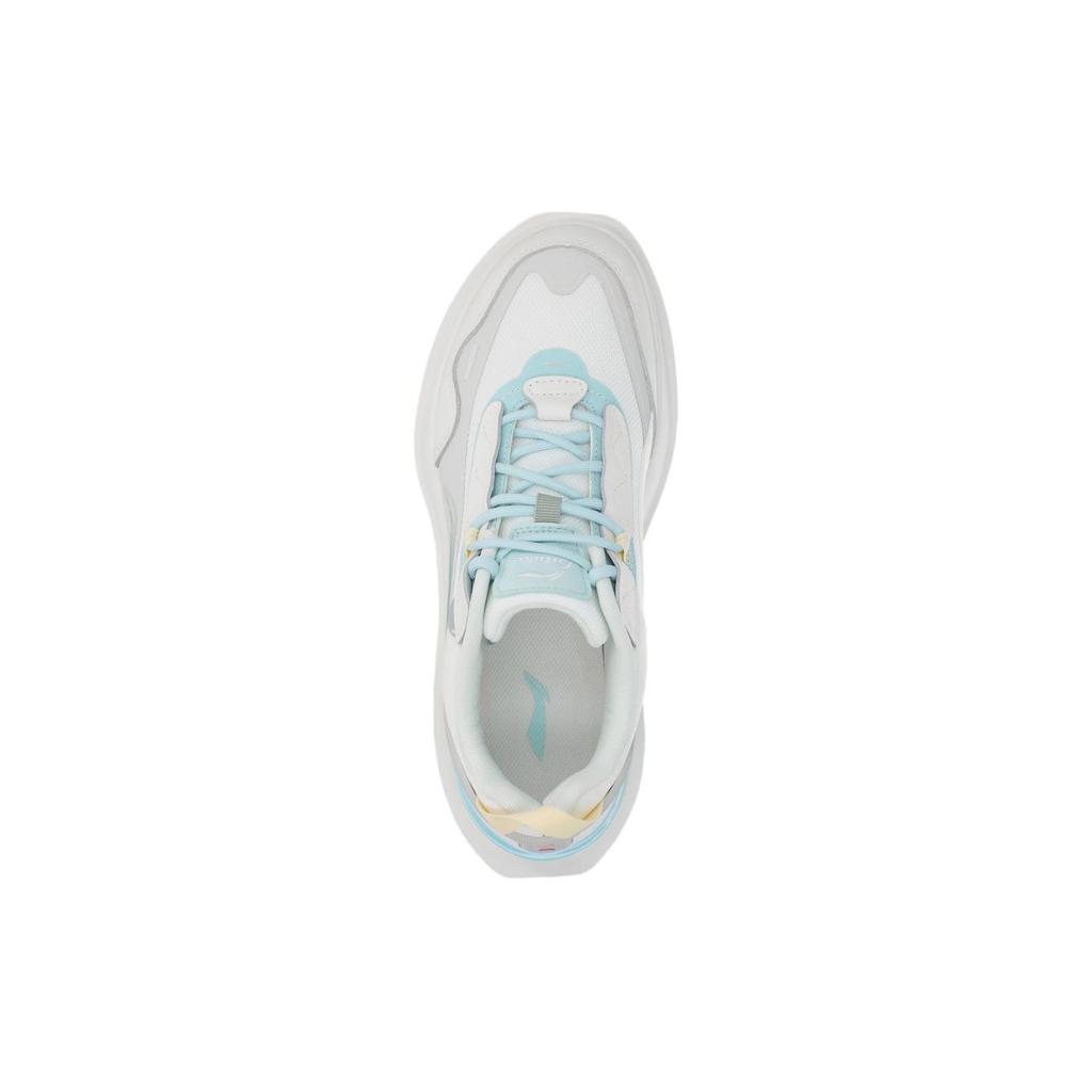 New LiNing Future R1 Durable Breathable Low Top Skateboard Shoes Women's White Blue AGLT016-4