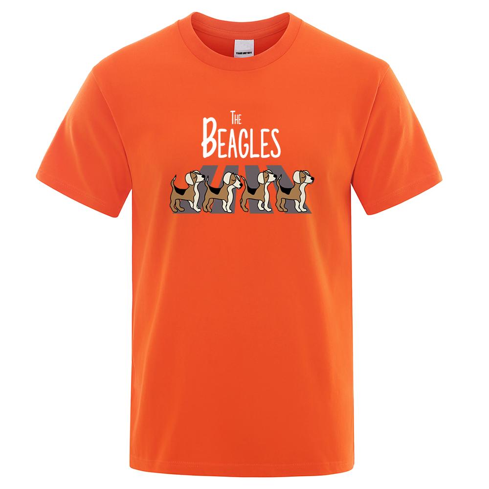 The Beagles Mens T Shirt Casual Cotton Tee Clothing Creativity Summer Brand Loose Cotton Eco-Friendly Short Sleeve Men Tshirt