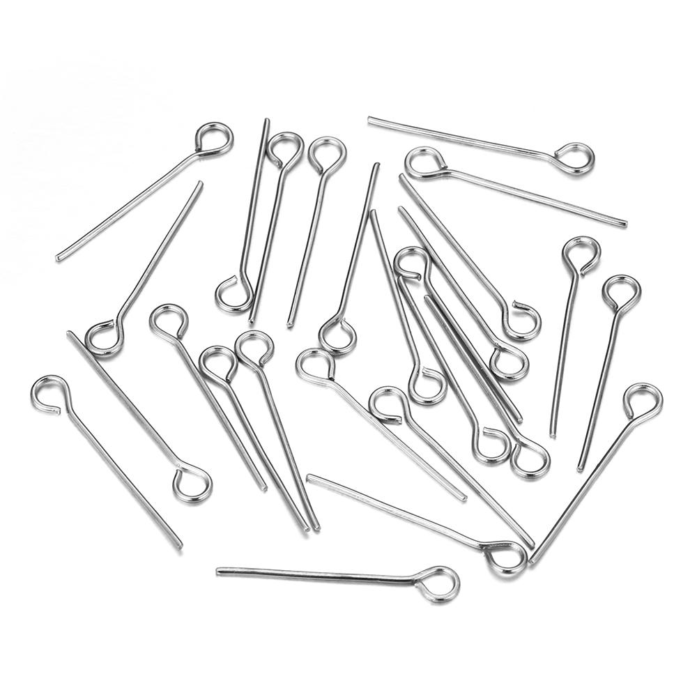 100pcs 50pcs Stainless Steel Headpin DIY Jewelry Accessories Earrings Beading Eye Pin Flat Head Pins For Jewelry Making Supplies