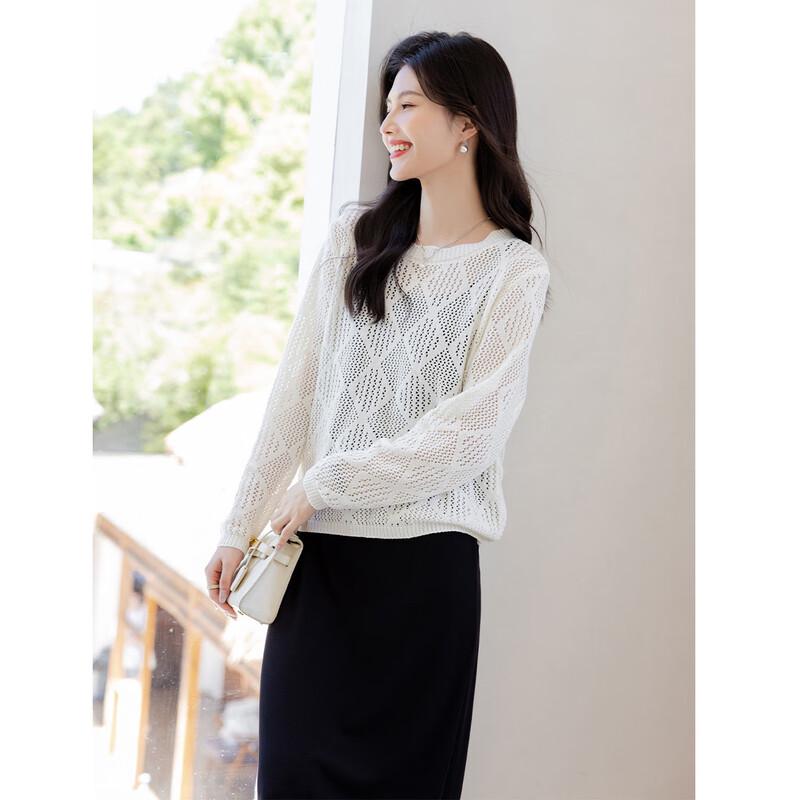 Mocana Women's Elegant Long-Sleeve Knit Sweater MKNJD2462