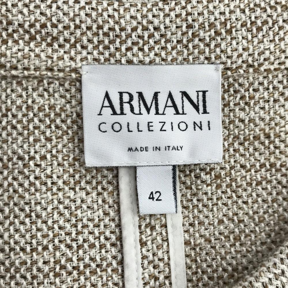 ARMANI COLLEZIONI made in Italy 7 minutes sleeve Jacket 42 Beige Women Used