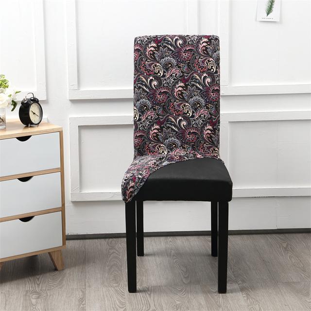 Geometry Chair Cover Flexible Stretch Spandex Chair Cover For Dining Room Restaurant Weddings Banquet Hotel Elastic Chair Cover for Home