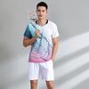 Quick-Dry Breathable Badminton Sport Set Unisex Short Sleeve Top Shorts Tennis Pickleball Running Gym