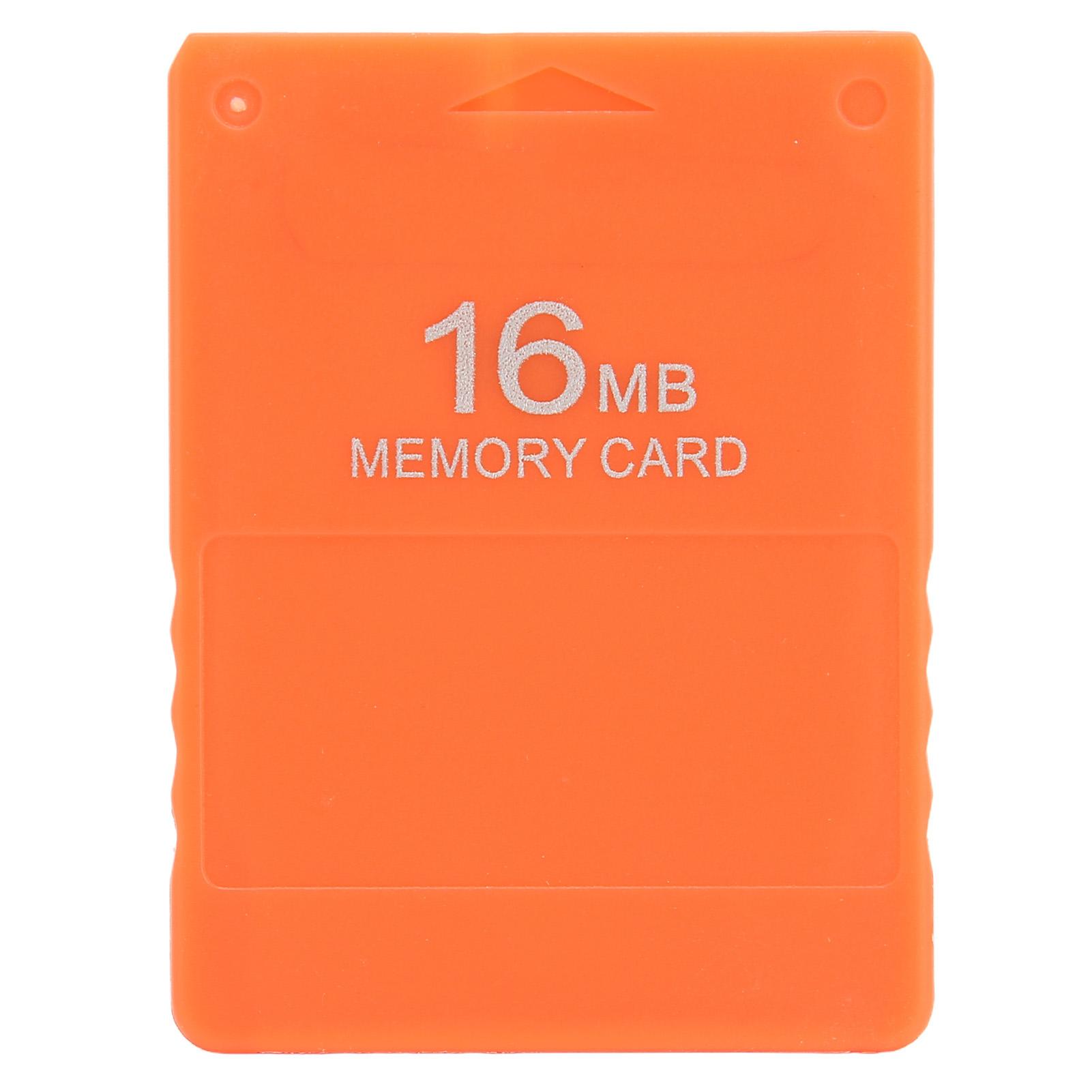 

Высокоскоростная карта памяти для игр Professional 16MB Memory Save Card совместима с Playstation 2Orange оранжевый