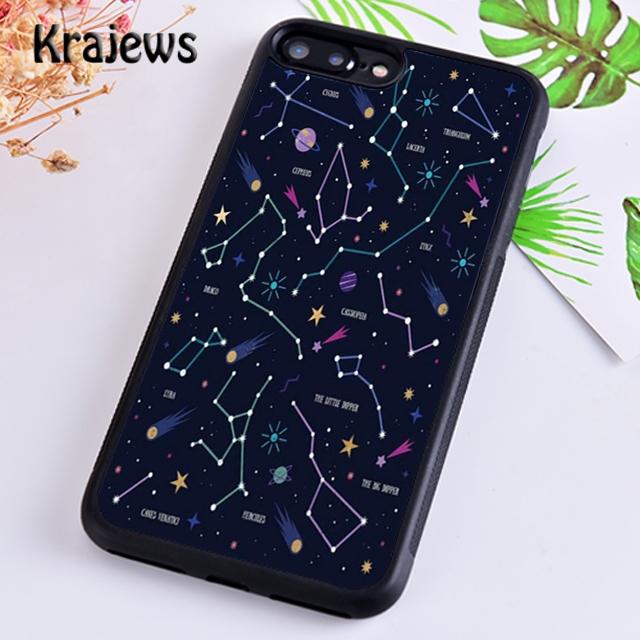 Krajews Starry Night space constellations stars Phone Case For iPhone 17 Air 16 15 14 plus 11 12 13 pro max coque Fundas