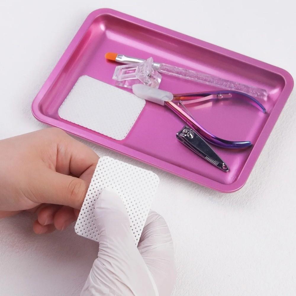 Nail Art Cosmetic Storage Tray Stainless Steel False Nails Dish New Manicure Plate