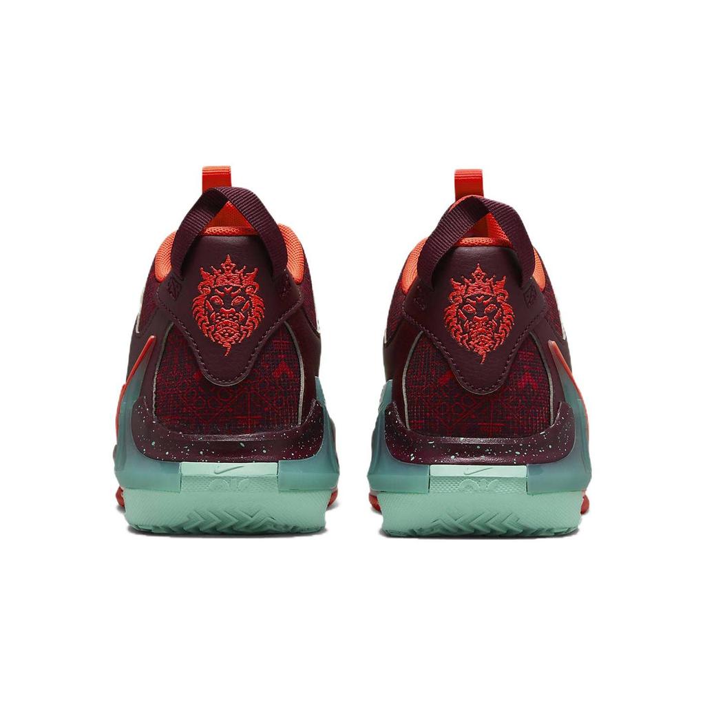 Nike Witness 7 SE Slip-Resistant Cushioning Wear-Resistant Mid-Top Children's Basketball Shoes Red Green Teenagers FB8976-600
