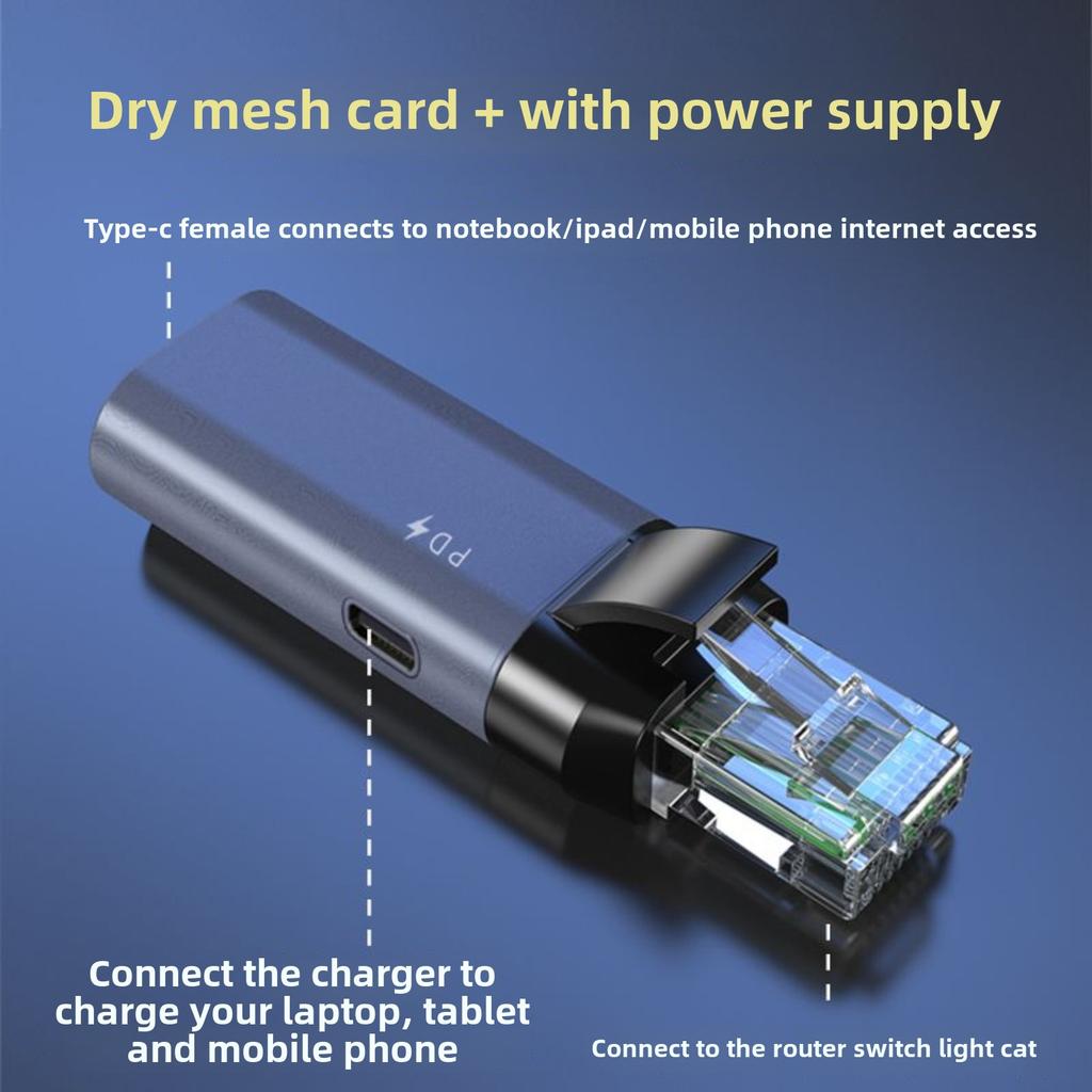 USB-C Ethernet Adapter, Gigabit LAN Dongle for MacBook, Laptop, iPad, Android