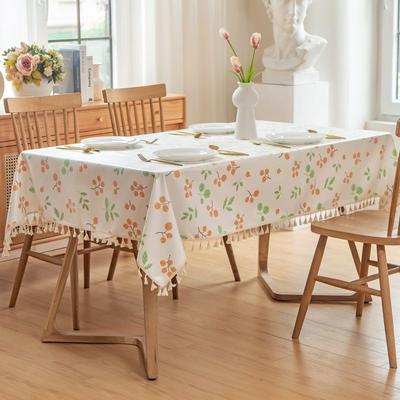 Waterproof Tablecloth Anti Oil Anti Scald Wash Free Cover Rural Style Small Fresh Tea Table Rectangular Dining Table Cloth