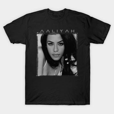 Asiatische Größe Baumwolle Unisex T-Shirt Druck T-Shirt Aaliyah T-Shirt No-Cut Print Reguläre Passform