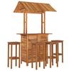 5-teiliges Garten-Barservice Massives Akazienholz