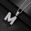 Letter Pendant Copper Inlaid Zircon Necklace Personalized Niche Design Men'S And Women'S Pendant Necklace