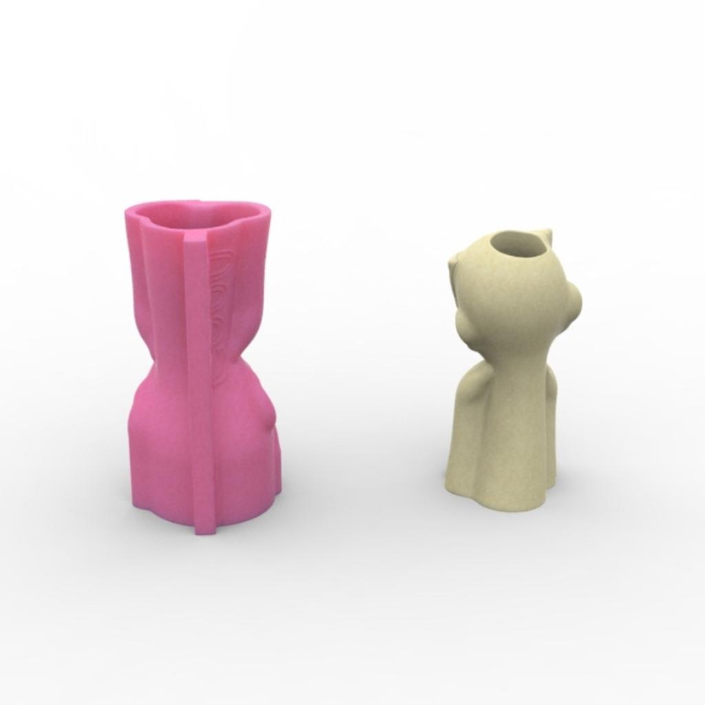 Handwerk Mädchen Maskenform Silikonform für einzigartige Pflanzgefäße Robustes Zementgips Gießwerkzeug Heimdekoration