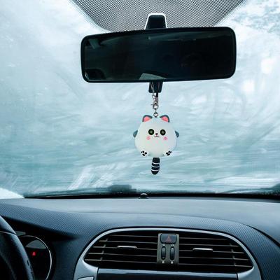 Auto Katze Ornament Rückspiegel Kätzchen Anhänger Ornament Auto Rückspiegel Anhänger Dekoration Auto Aufhängbar Harz Kätzchen Zubehör