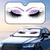 Colorful Eyelashes Sun Visor Foldable Universal Car Windshield Sun Shade UV Protection Heat Insulation Foldable Cover