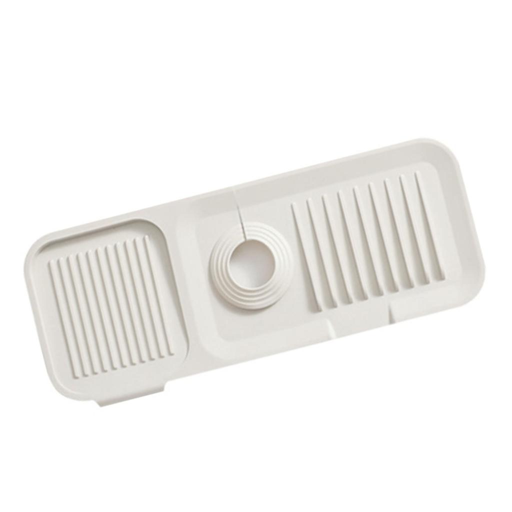 Silicone Sink Faucet Mat Foldable Thicken Soft Silicone Faucet Water Catcher Mat Sink Draining Pad for Kitchens