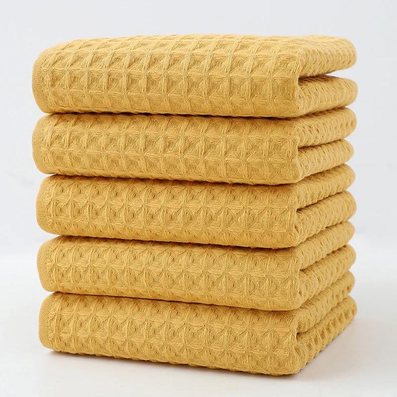 Pure Cotton Waffle Towel Gift Set - All-Cotton Soft Absorbent Towels Thickened Bath Towels for Daily Use & Perfect Gift Choice