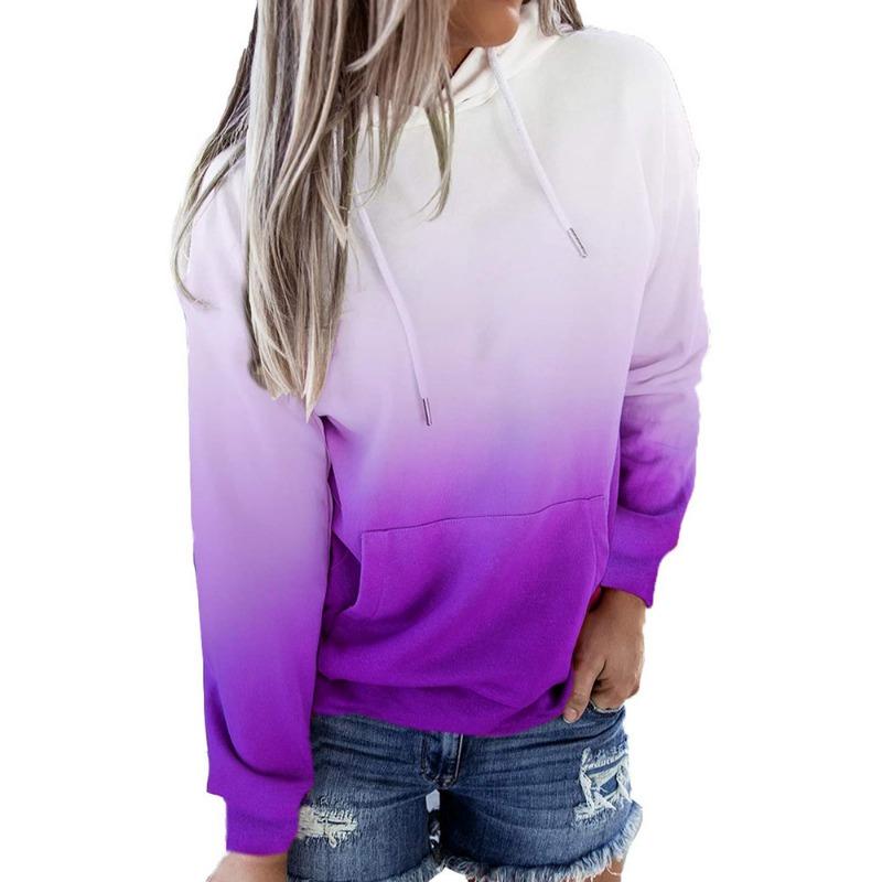 Градиентная смешивание 3D цифровая печать толстовка женская с капюшоном на Хэллоуин — фото 9