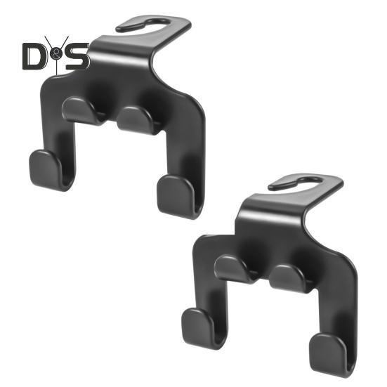 

2 шт., крючок для подголовника автомобильного сиденья, держатель для телефона, сверхмощный многофункциональный автокресло, крепление на спинку сиденья, органайзер, вешалка, аксессуары для салона автомобиля 2pcs чёрный