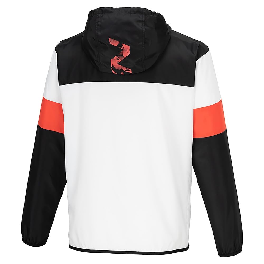 Training Wear Windbreaker Size 32JEB220 N-XT Jacket, Water-Repellent Jersey, Unisex, Adult, Black/White, Small,