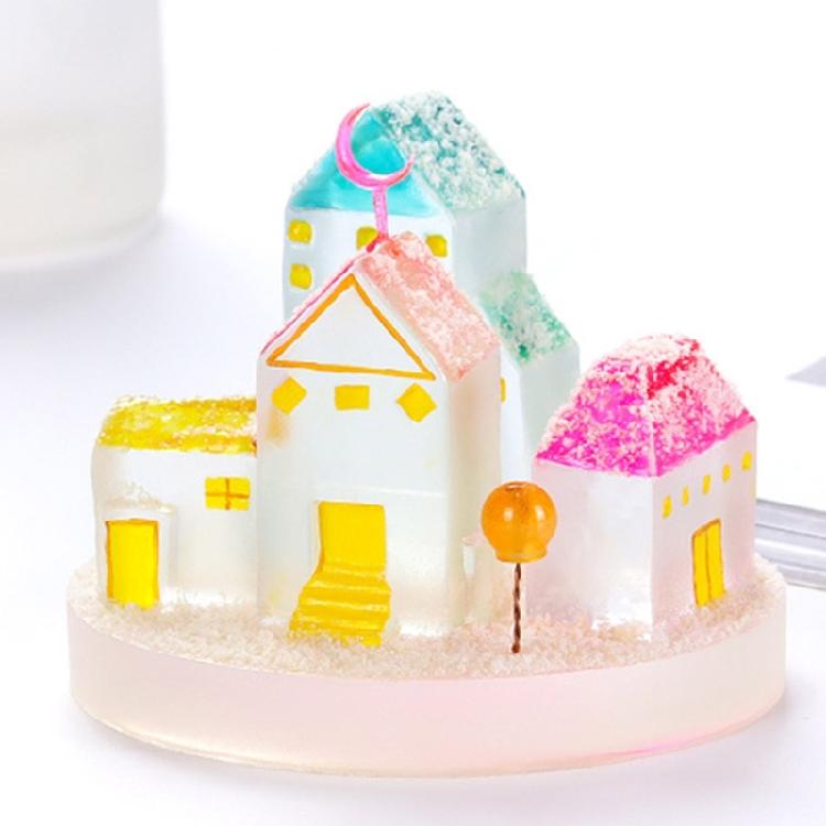 Flexible Plaster Houses Molds Easy to Clean Silicone House Shape Moulds for Artistic Home Decoration Projects
