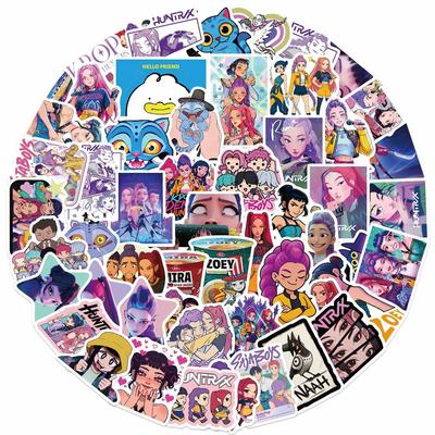 60PCS K-POP Devil Hunter HUNTR/X Cartoon Graffiti Stickers Phone Guitar Laptop Notebook Suitcase Waterproof Sticker Kids Toys