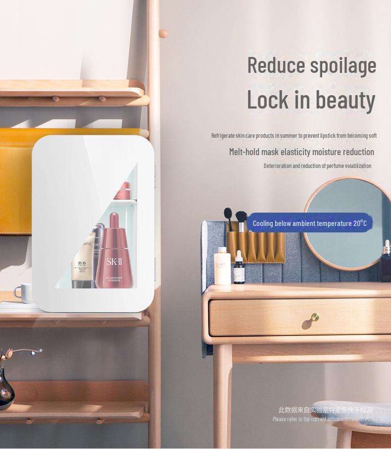 Mini-réfrigérateur double usage Amoi 8L: Compact et portable pour les dortoirs, les voitures et les maisons