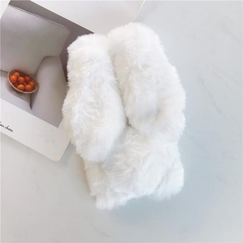 Mykt Plysj Furry Kanin Deksel For iPhone 16 13 14 15 11 12 ProMax 3D Kanin Varmt Pels Hår Deksel