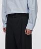 MUSINSA STANDARD Narrow Belt One-Pleat Wide Slacks [Black]