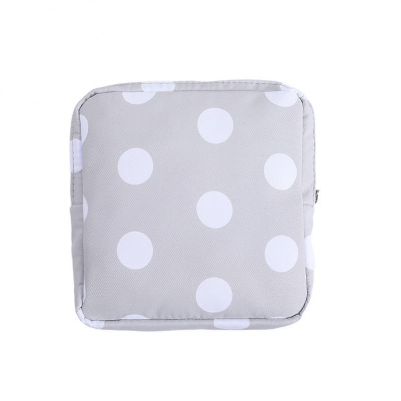 Women Portable Sanitary Napkin Tampon Storage Bag Cotton Travel Makeup Storage Bag Literary Zipper Coin Purse Sundries Storage