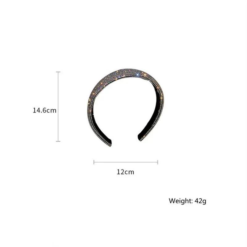 Hair Hoop Fully Covered With Rhinestones Hairbands Velvet For Women Hair Accessories Gifts