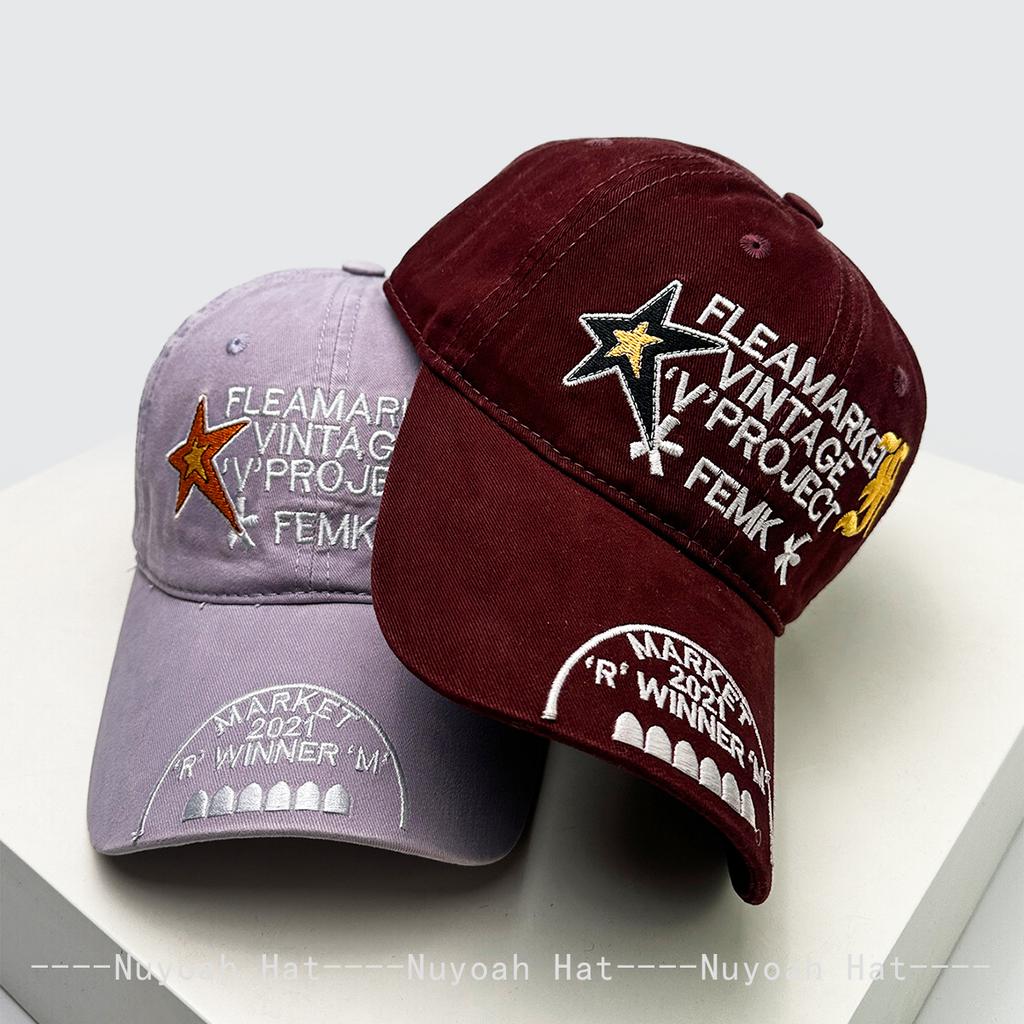 Baseball Simple Stitching Embroidered Star Lettering Alphabet Hip-Hop Women Men Her Him For Fresh Caps Peaked Hats Sunshade Personal Versatile