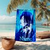 Personalized Customized Proof Beach Towel with Wednesday Addams Pattern - Soft, Absorbent,quick-drying,perfect Swimming,camping&bathing