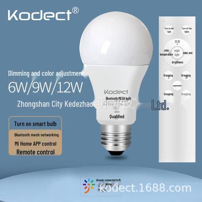 Smart Mesh Bluetooth Wireless E27 Bulb: Stepless Dimming & Color Changing, Voice Activated, 220V/110V