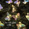 Butterfly Led String Light Set For Garden And Patio For Outdoor Celebration