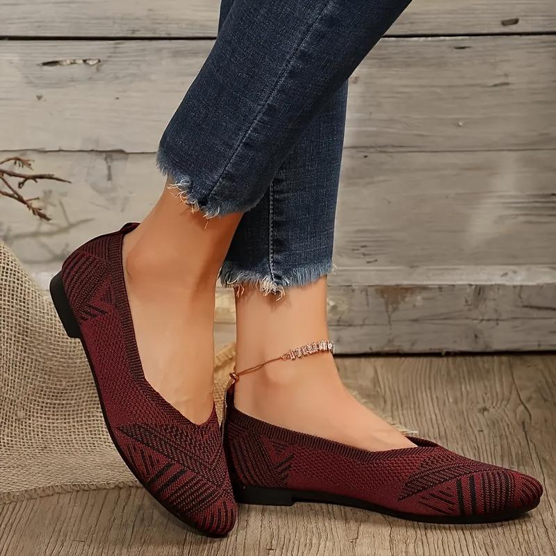 Large size striped soft-soled Doudou shoes for women's 2025 spring and summer new fly-woven breathable flats for children's grandma shoes