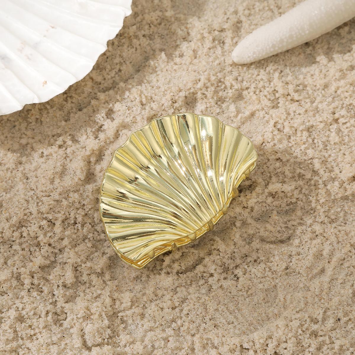 

AWAYTR Золотистая ракушка, заколки для волос в виде морской звезды, роскошные сплавные заколки для волос, краб для девочки, подарок, аксессуары для волос, фестивальный головной убор