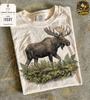 Nature Moose Shirt, Comfort Colors Retro 90s Wildlife Graphic Tee, Vintage Moose Head Tshirt, Forest Nature Top, Wilderness Lover Gift