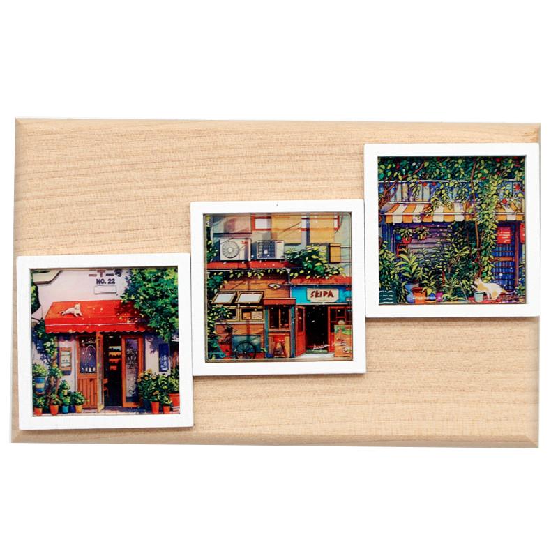 3Pcs/Set Dollhouse Mini Modern Illustrations Minimalist Murals DIY Mini Furniture Model Set Toy Living Room Scene Accessories