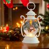 2025 Nowy Świąteczny Lampion Kula Śnieżna ze Sceną Świętego Mikołaja Oświetlona Lampa Świąteczna z Pierścieniem do Przenoszenia do Dekoracji Świątecznych