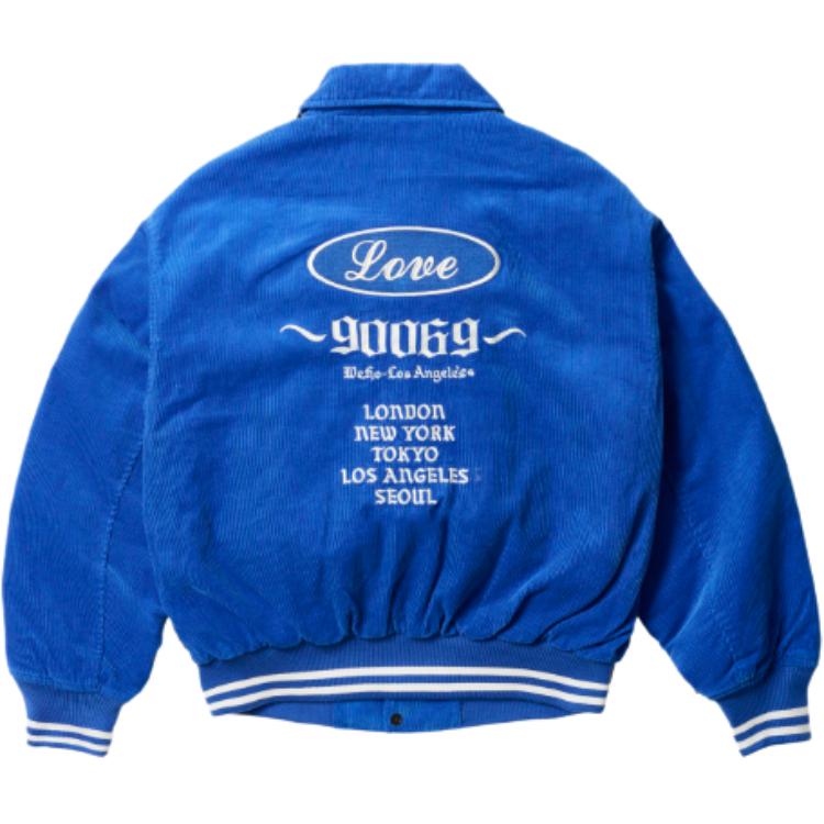 Palace Love Varsity Jacket Blue Unisex Outerwear P28JK072