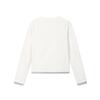 Fila Original Color Block Ribbed Raglan Sleeve Fashionable Versatile Regular Sleeve T-Shirt Women Tops Steam-White F51W639202FIV