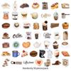 Cute Coffee Doodle Stickers: Waterproof, Decorative, 50/100 Sheets for Water Bottles & Luggage - Perfect for Kids