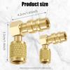 R12 To R134A Conversion Kit AC Fitting Port Retrofit Conversion Adapter 90° High/Low Side Retrofit Adapter Valve Core Remover