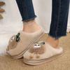 Plush cotton slippers women's 2025 autumn and winter cartoon cute non-slip warm women's cotton slippers