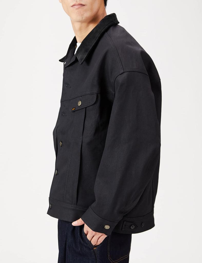 Lee Outerwear Oversized Storm Rider Denim Black Size S [Official] Jacket, Men's, Denim,