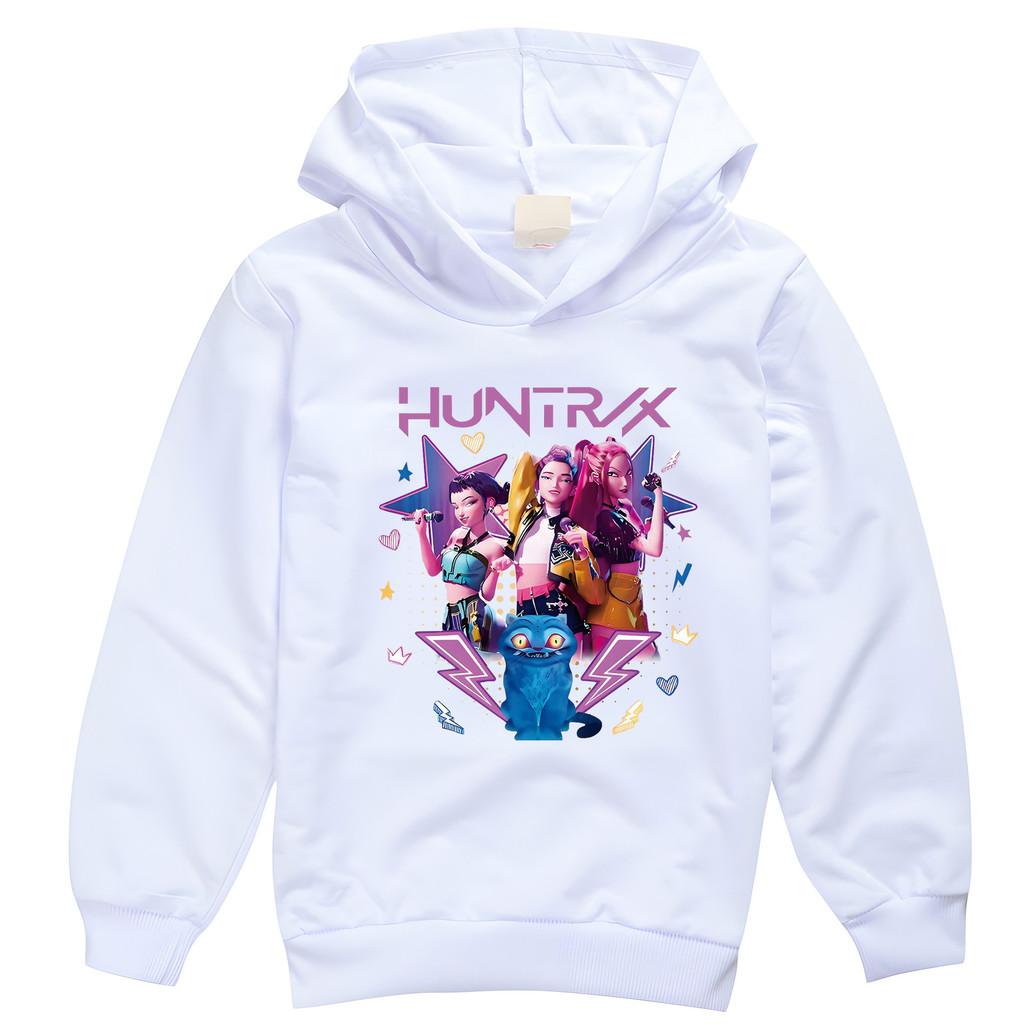 A4037 Kids Girls Rumi Zoey Mira Printed Anime Casual Long Sleeves Hoodie 100cm белый