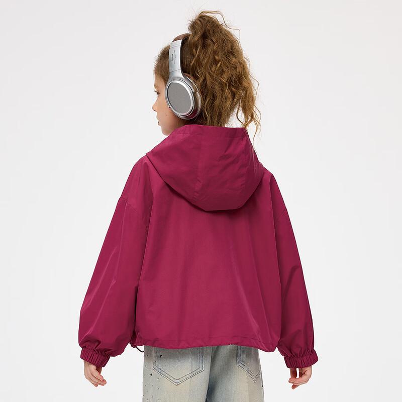 Girls' Windproof Outdoor Hooded Jacket